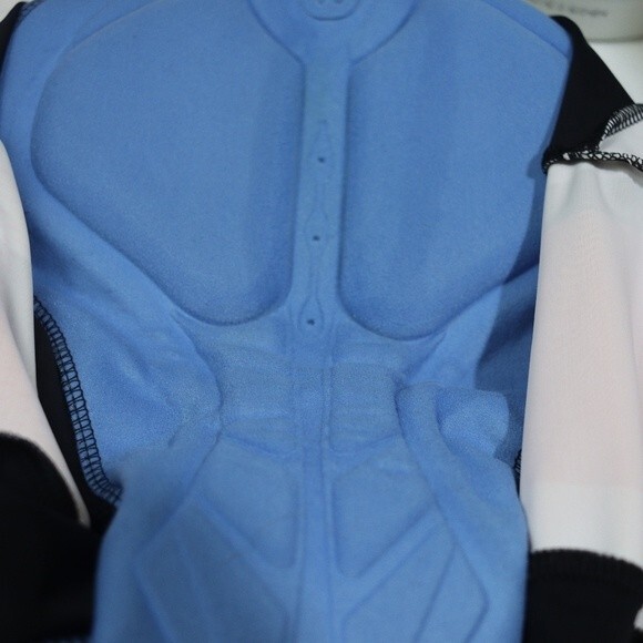 Monton Sports Cycling Bib Shorts Red White Blue Logo Spellout XL Performance - Picture 13 of 14